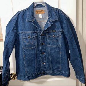 Vintage Made In USA Wrangler Denim Jean Jacket Sz 50